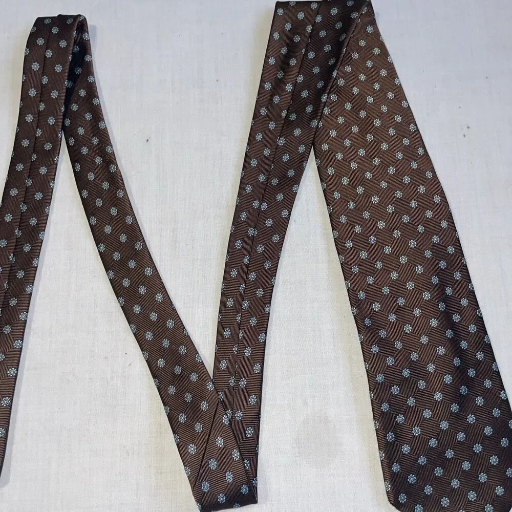 Brooks Brothers Men’s Dress Tie Size 58” Brown Floral Business Formal City